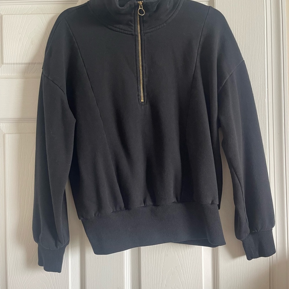a new day Black Half-Zip Funnel Neck Sweater